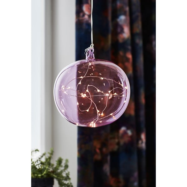 Pakabinama šviečianti Kalėdų dekoracija violetinės spalvos ø 18 cm Lina – Markslöjd-image-1
