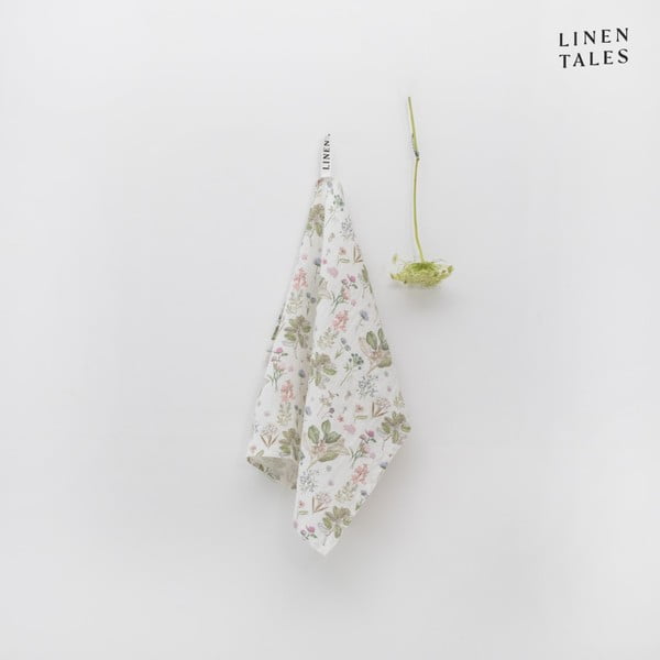 Virtuvės rankšluostis iš lino 45x65 cm White Botany – Linen Tales