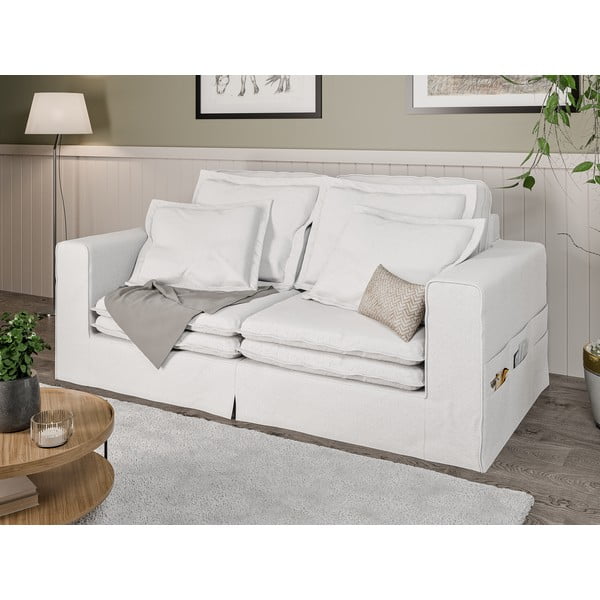Baltos spalvos sofa 196 cm Nora – Ropez-image-3