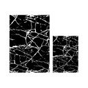 Vonios kilimėliai baltos spalvos/juodos spalvos 2 vnt. 60x100 cm Cracks – Mila Home