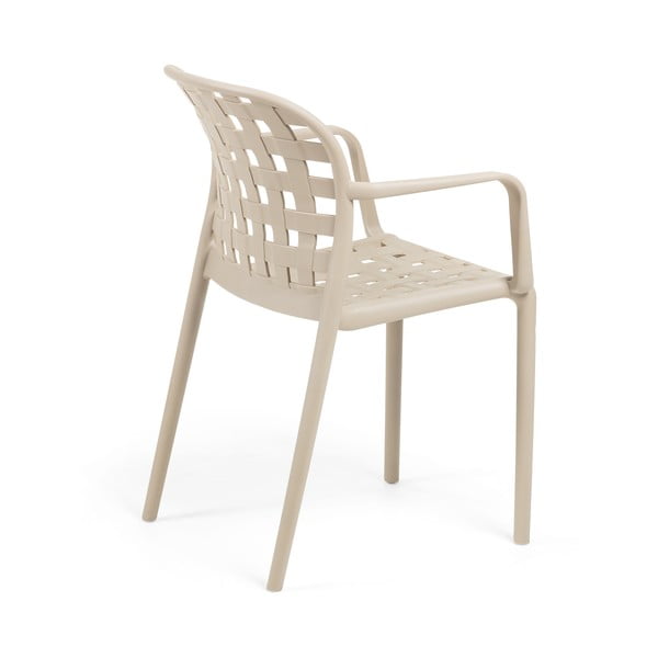 Smėlio spalvos sodo krėslas su plieninėmis kojomis Kave Home Onha-image-2