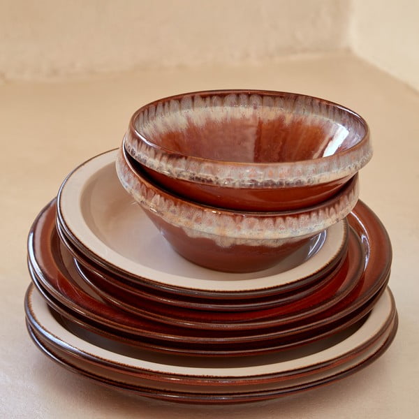 Dubuo iš akmens masės raudonos plytų spalvos/smėlio spalvos ø 17 cm Poterie – Casafina-image-1