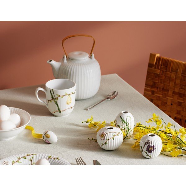3 miniatiūrinių porcelianinių vazų rinkinys Kähler Design Hammershøi Spring-image-1