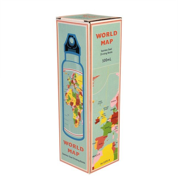 Nerūdijančio plieno kelioninis butelis Rex London World Map-image-3
