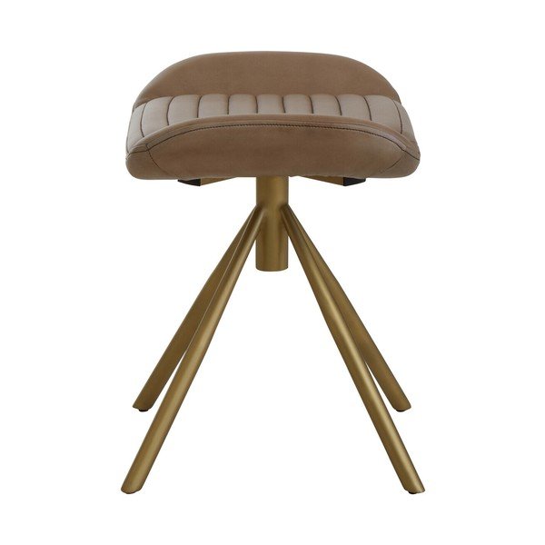 Pilkos spalvos taburetė iš odos Buffalo – Premier Housewares-image-4