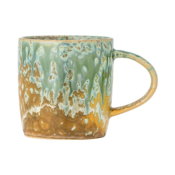 Geltonos spalvos/šviesiai žalios spalvos iš akmens masės puodelis 400 ml Milani – Bloomingville-image-4