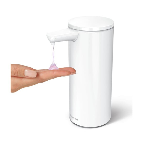 Automatinis iš metalo muilo dozatorius baltos spalvos 266 ml – simplehuman-image-4
