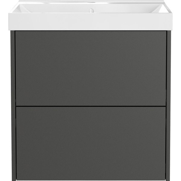 Antracito spalvos matinis pakabinama spintelė po kriaukle 61x65 cm Bodera – Germania-image-3