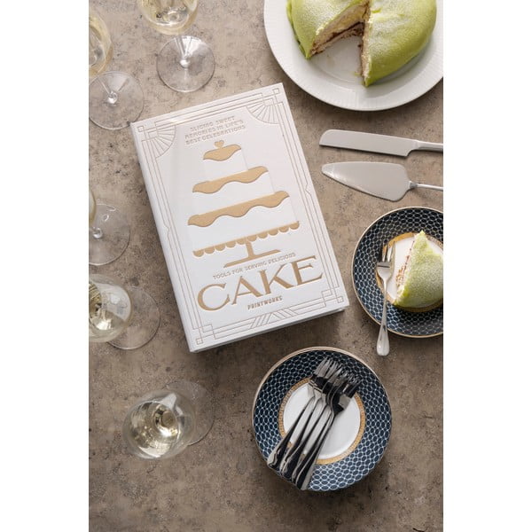 Baltos spalvos/sidabrinės spalvos desertinės šakutės iš nerūdijančio plieno The Essentials Cake Tools – Printworks-image-1
