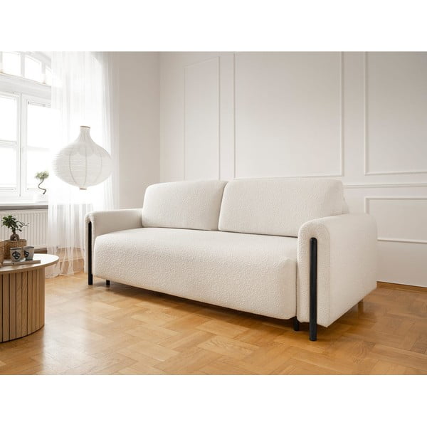 Dramblio kaulo spalvos iš boucle sulankstoma/su sandėliavimo vieta sofa 244 cm Arcadova – ELTAP-image-3