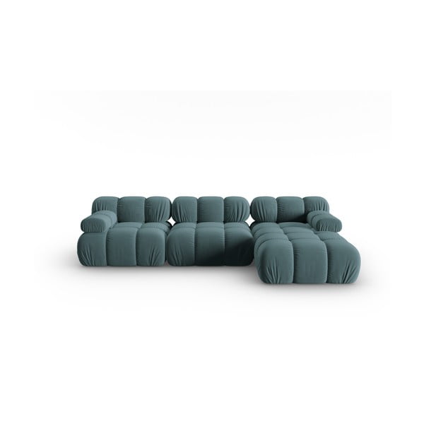 Sofa smaragdinės spalvos iš velveto 285 cm Bellis – Micadoni Home