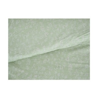 Žalios spalvos iš banguotos tekstūros viengulė patalynė 140x200 cm Green Flowers – B.E.S.