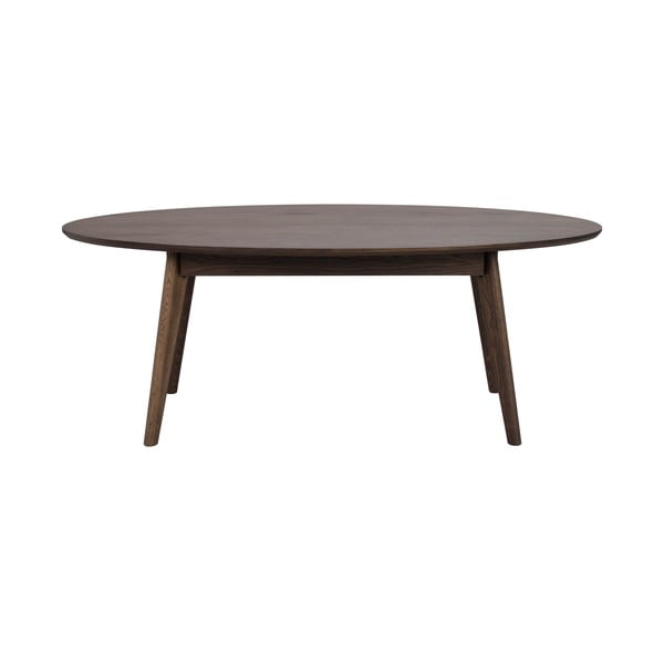 Kavos staliukas tamsiai rudos spalvos iš ąžuolo 65x130 cm Yumi – Rowico