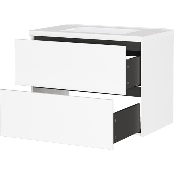 Baltos spalvos matinis pakabinama spintelė po kriaukle 81x61 cm Bodera – Germania-image-3