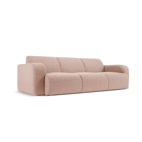 Sofa rožinės spalvos iš boucle 235 cm Molino – Micadoni Home-image-2