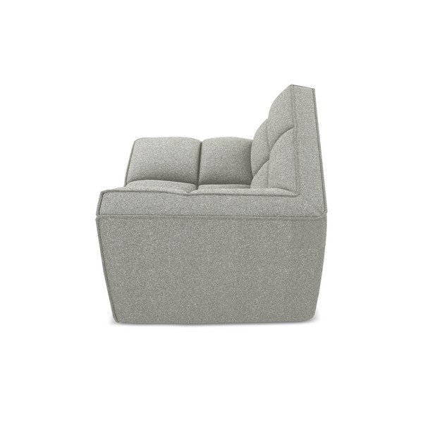 Šviesiai pilkos spalvos modulinė sofos dalis Kalai – Makamii-image-4