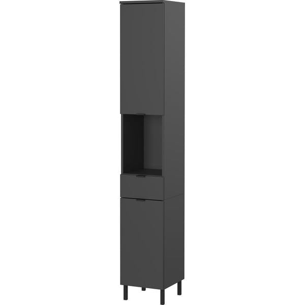 Antracito spalvos aukšta/siaura vonios daiktadėžė 30x190 cm Arcena – Germania-image-2