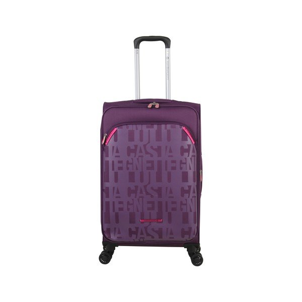 3 violetinės spalvos bagažo ant 4 ratukų rinkinys Lulucastagnette Bellatrice-image-4
