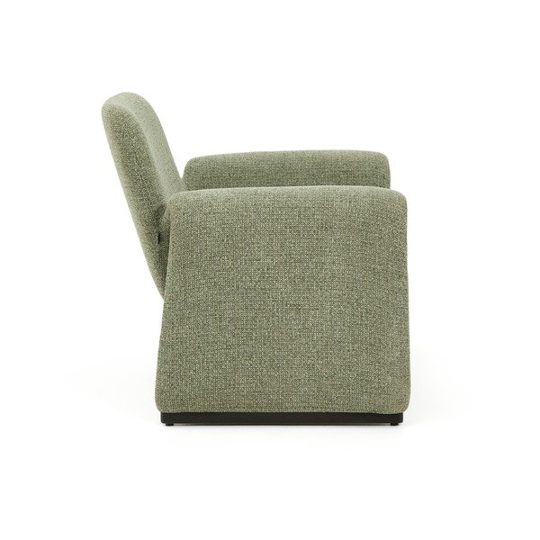 Žalios spalvos krėslas iš šenilinio audinio Melvia – Kave Home-image-3