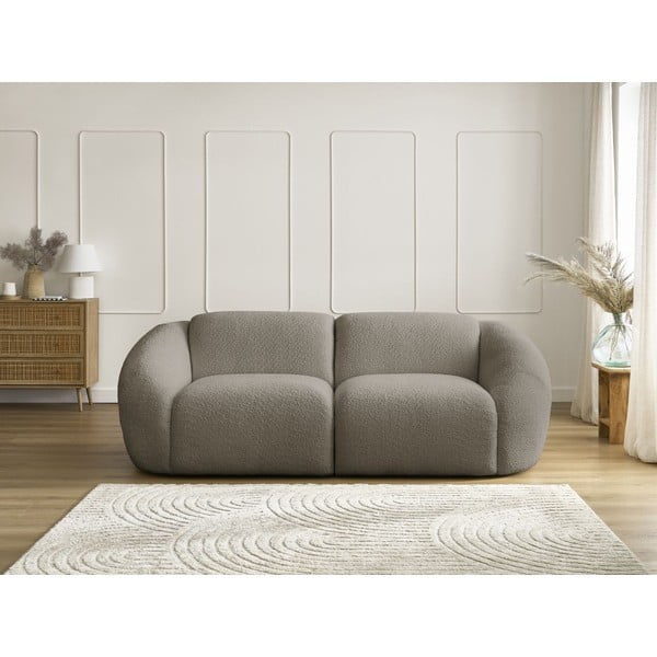 Iš boucle sofa pilkos spalvos/rudos spalvos 230 cm Tina – Bobochic Paris-image-3