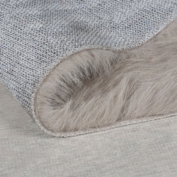 Sintetinė oda ir kailis rudos spalvos 80x150 cm Alpine Faux Fur – Flair Rugs-image-2