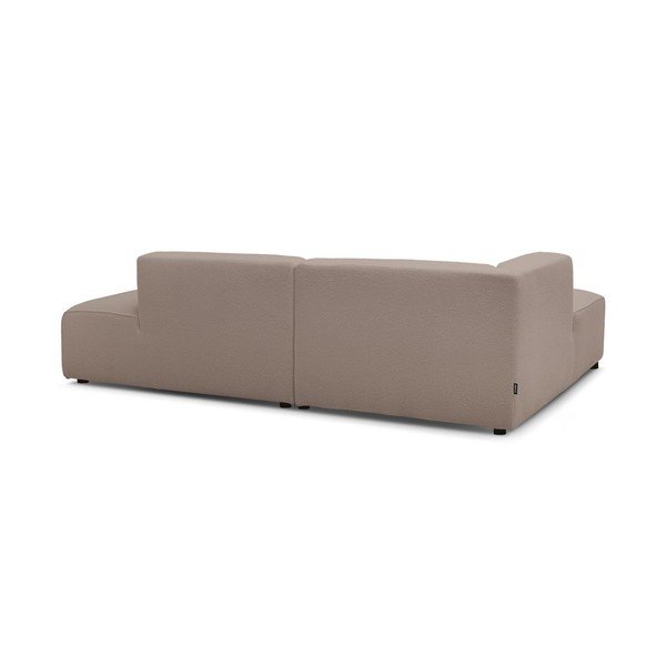 Rudos spalvos iš boucle modulinė kampinė sofa (su kairiuoju kampu/„L“ formos) Megeve – Bobochic Paris-image-3