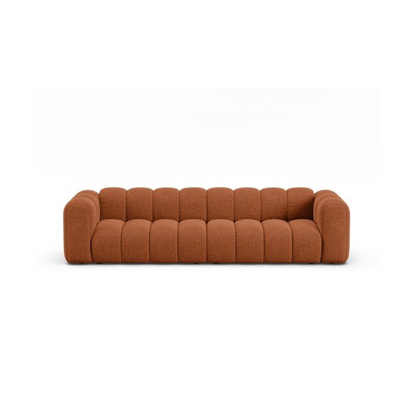 Raudonos plytų spalvos sofa iš šenilinio audinio 290 cm Lupine – Micadoni 