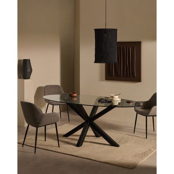 Juodos spalvos šviestuvo gaubtas ø 40 cm Mariela – Kave Home-image-2