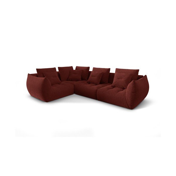 Kampinė sofa raudonos spalvos (su kairiuoju kampu/„L“ formos) Bloom – Micadoni Home-image-2