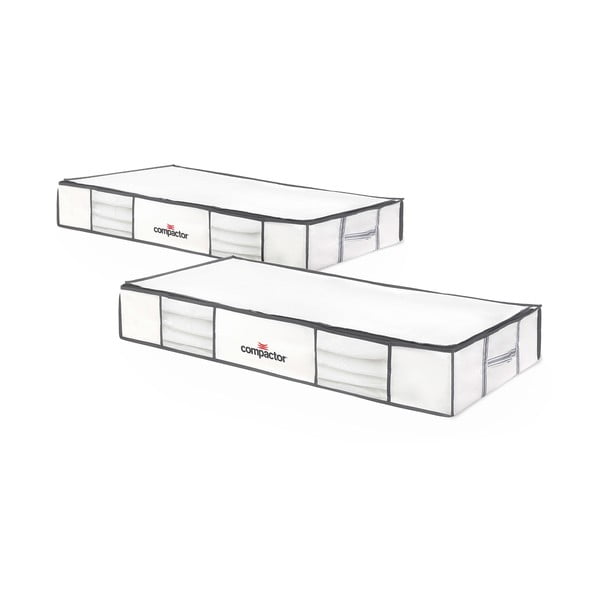 Vakuuminės iš tekstilės/iš plastiko daiktadėžės po lova 2 vnt. 105x45x15,5 cm Life – Compactor-image-1