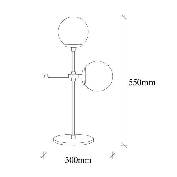 Aukso ir baltos spalvos stalinis šviestuvas Opviq lights Mudoni-image-3