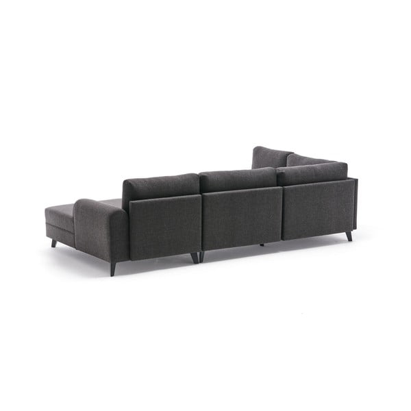 Kampinė sofa antracito spalvos („U“ formos) Belen – Balcab Home-image-4