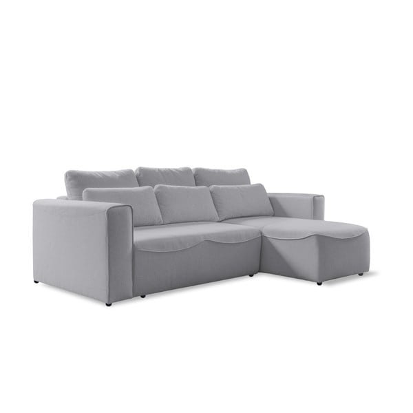 Šviesiai pilka kampinė sofa-lova (modulinė) Homely Tommy - Miuform