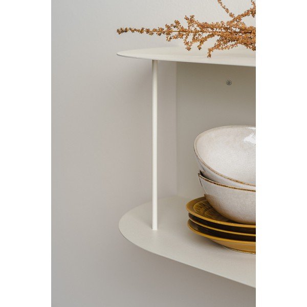 Juodos spalvos iš metalo kelių aukštų sieninė lentyna 80 cm Lina – noo.ma-image-3