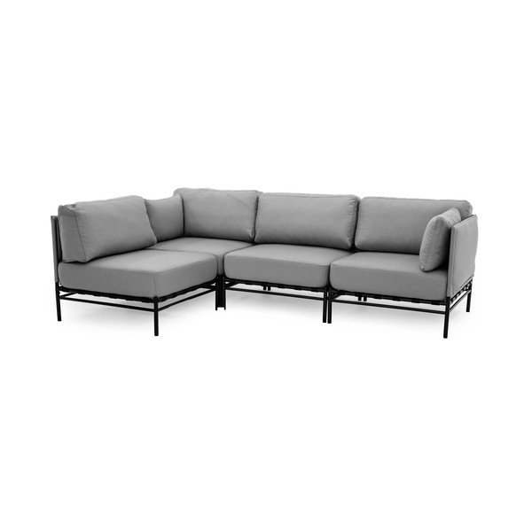 Sodo modulinė sofa šviesiai pilkos spalvos 234 cm Dandy – Sit Sit-image-3