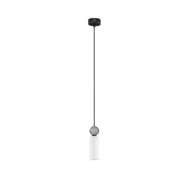 Matinės juodos spalvos iš akmens kabantis šviestuvas ø 6 cm su stiklo gaubtu Filomena – Nova Luce