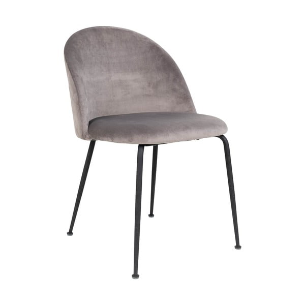 Iš aksomo valgomojo kėdės šviesiai pilkos spalvos 2 vnt. Geneve – House Nordic