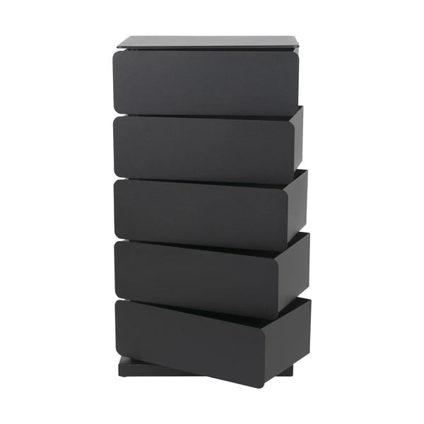 Juodos spalvos iš metalo šoninė spintelė 37x72x26 cm Joey – Spinder Design-image-2