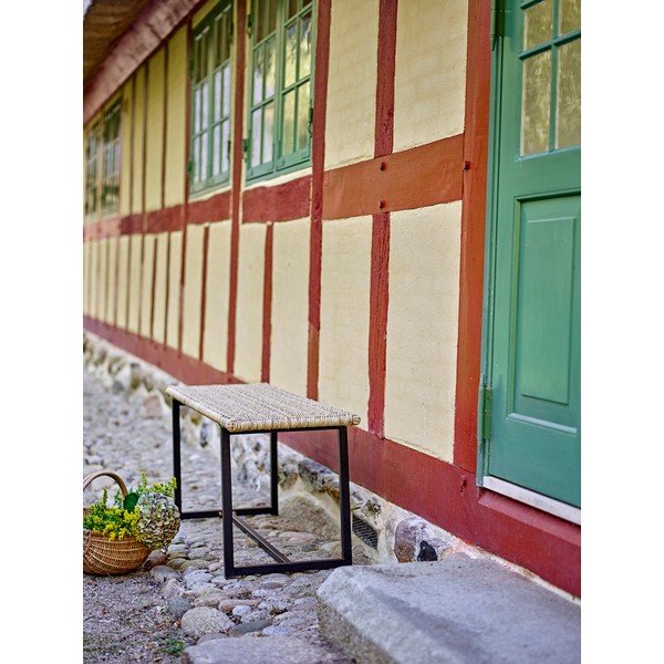 Natūralios spalvos sodo suoliukas rotangas Adilly – Bloomingville-image-1