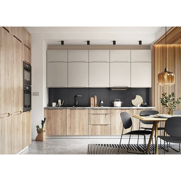 L formos virtuvė su stalviršiu (be surinkimo) 180–300 cm Nico – STOLKAR