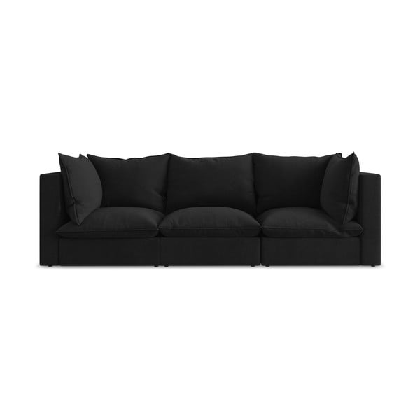 Juodos spalvos sofa 255 cm Manao – Makamii
