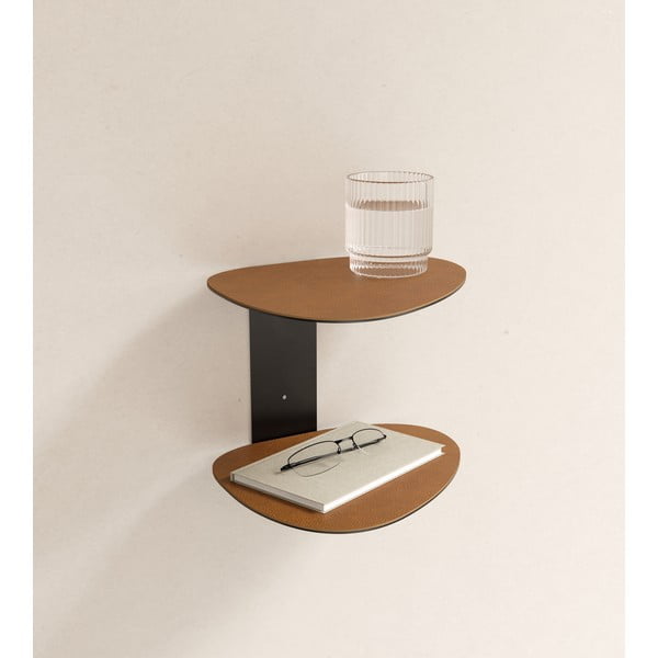 Konjako rudos spalvos iš plieno sieninė lentyna 29 cm Curve Bull – LIND DNA-image-1