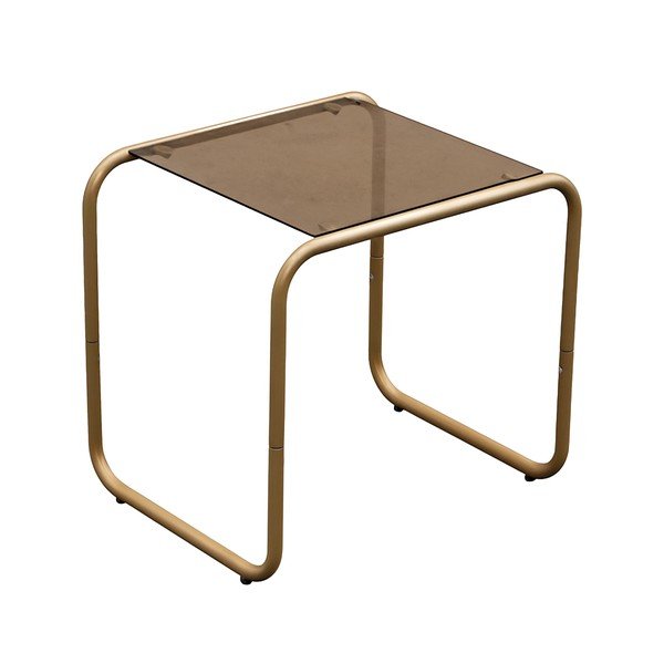 Šoninis stalas su stikliniu stalviršiu 40x50 cm Ventana – Leitmotiv