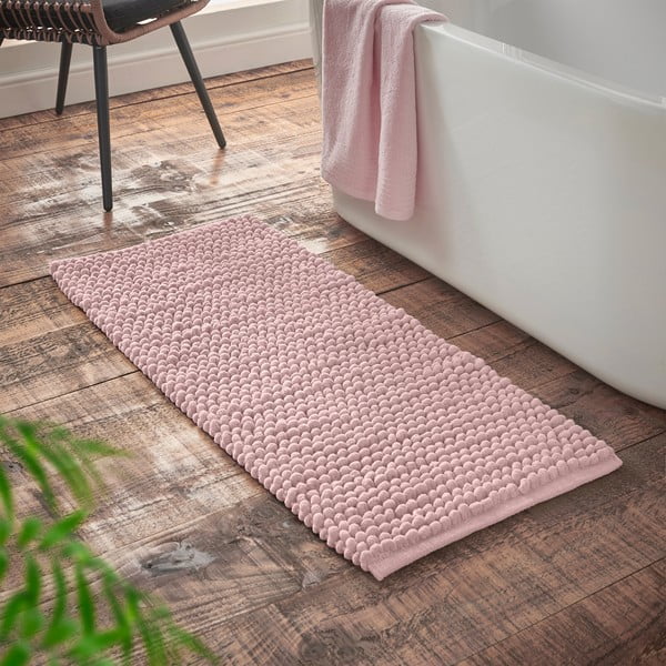Vonios kilimėlis rožinės spalvos 50x120 cm Aspen Bobble – Bianca-image-1