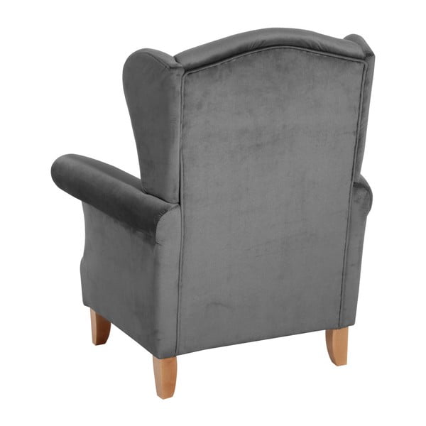 Antracito spalvos aksominis krėslas Max Winzer Verita Velvet-image-2