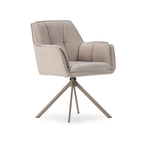 Smėlio spalvos iš audinio valgomojo kėdžių komplektas 2 vnt. Keiko – Marckeric