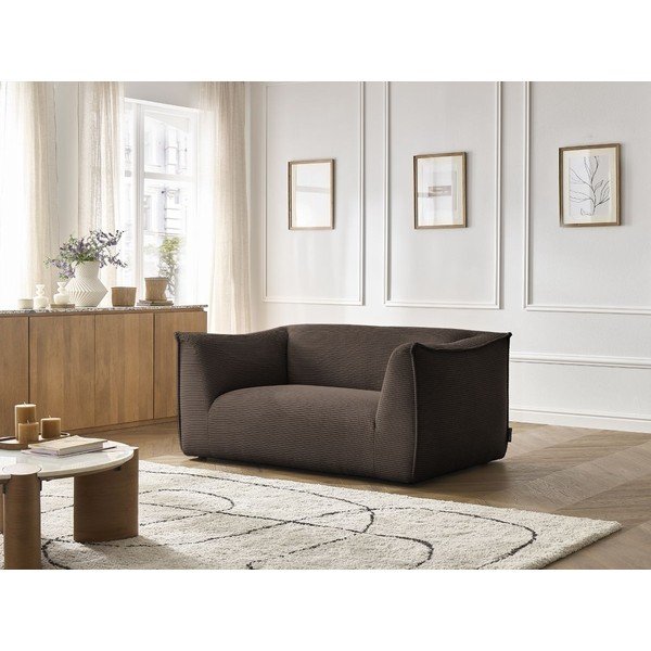 Rudos spalvos sofa iš kordinio velveto 170 cm Giorgia – Bobochic Paris-image-1