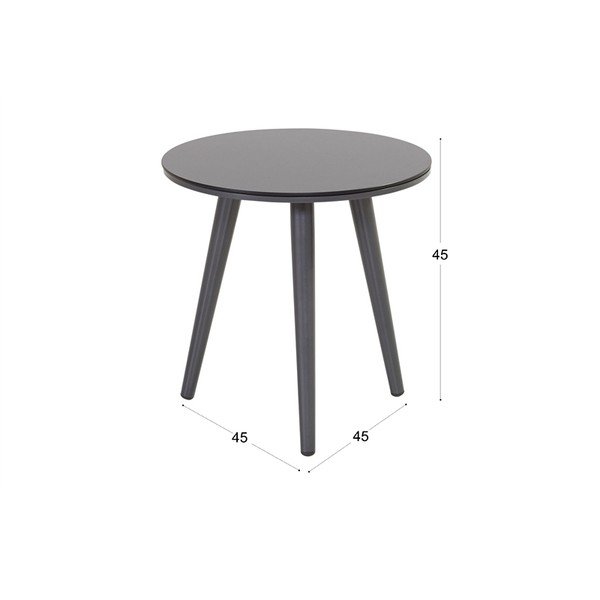 Tamsiai pilkas sodo šoninis staliukas Hartman Sophie, ø 45 cm-image-1