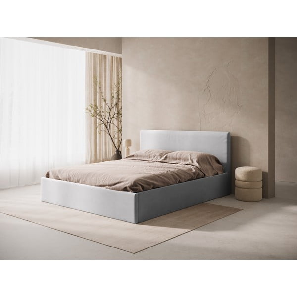 Šviesiai pilkos spalvos iš audinio galvūgalis 190,5x100 cm Remo – Micadoni -image-1