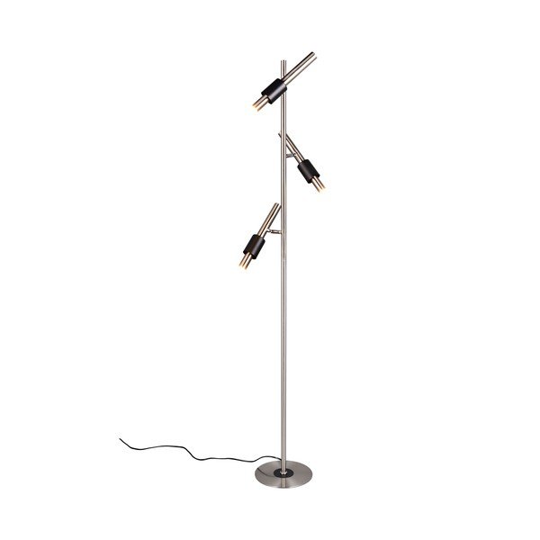 Juodos spalvos/sidabrinės spalvos pastatomas šviestuvas LED (aukštis 150 cm) Ikaris – Trio Select-image-2